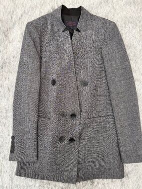 James Jeans Dark Grey Plaid Womens Jacket EUC Size P